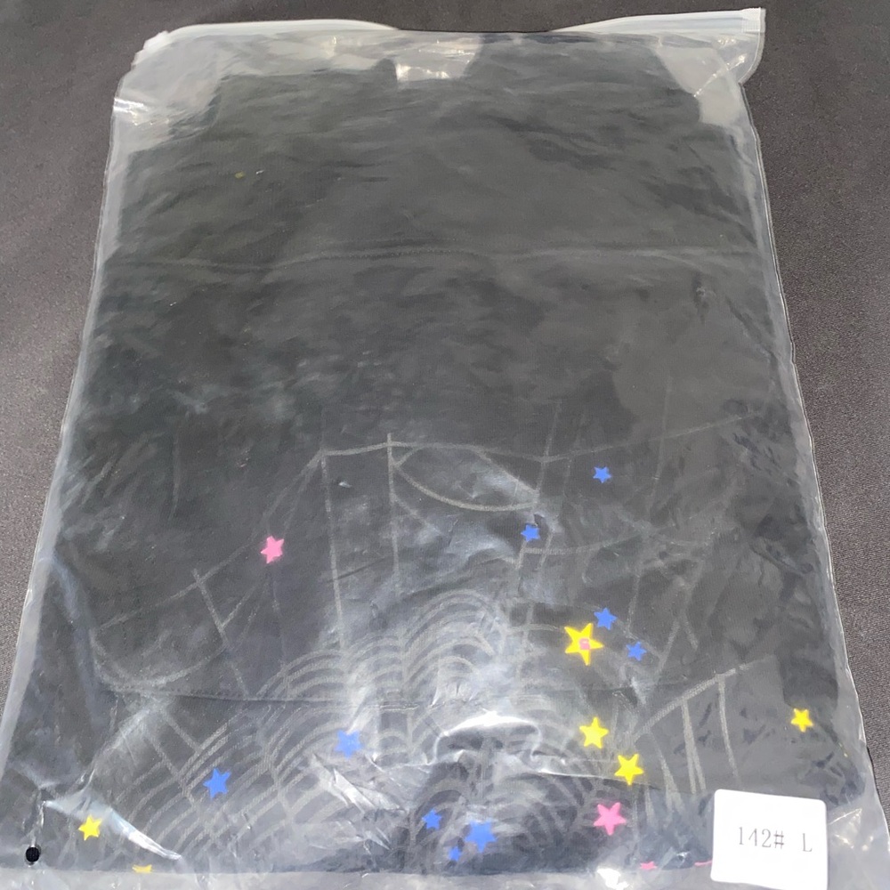 SP5DER | BLACK & PINK | LARGE | NEW | AUTHENTIC | PLASTIC PACKAGING | READ DESC